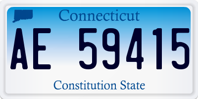 CT license plate AE59415