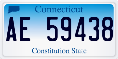 CT license plate AE59438