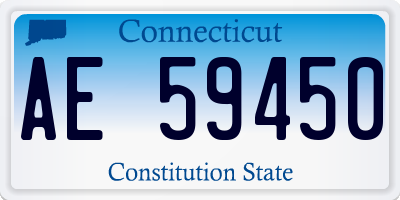 CT license plate AE59450