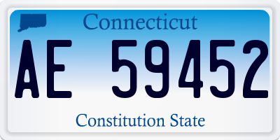 CT license plate AE59452