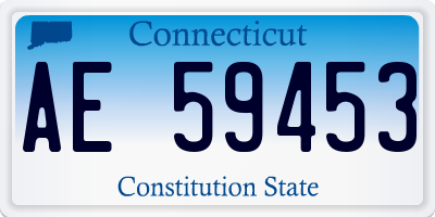 CT license plate AE59453