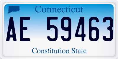 CT license plate AE59463