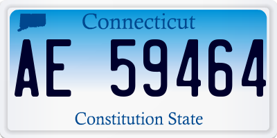 CT license plate AE59464