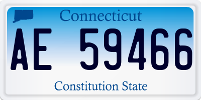 CT license plate AE59466