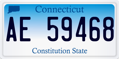 CT license plate AE59468