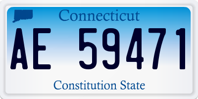 CT license plate AE59471