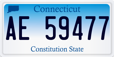 CT license plate AE59477