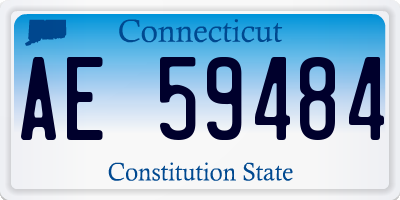 CT license plate AE59484
