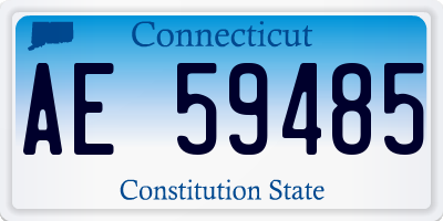 CT license plate AE59485