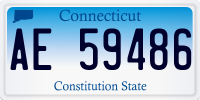 CT license plate AE59486