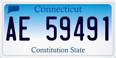 CT license plate AE59491