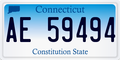 CT license plate AE59494