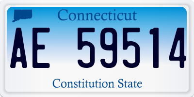 CT license plate AE59514