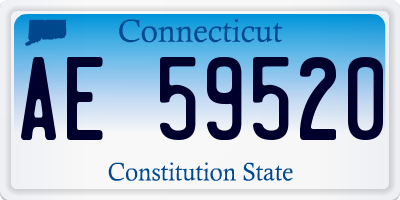 CT license plate AE59520