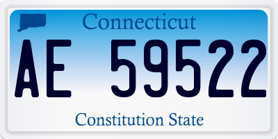 CT license plate AE59522