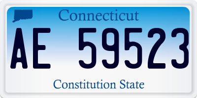 CT license plate AE59523