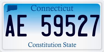 CT license plate AE59527