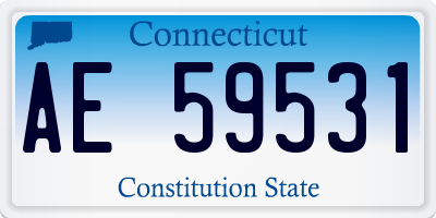 CT license plate AE59531