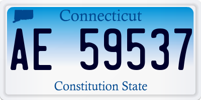 CT license plate AE59537