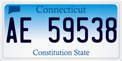 CT license plate AE59538