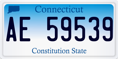 CT license plate AE59539