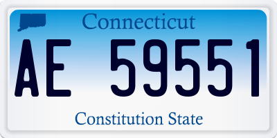 CT license plate AE59551