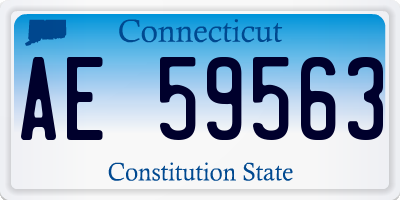 CT license plate AE59563
