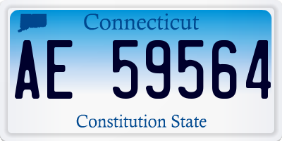 CT license plate AE59564