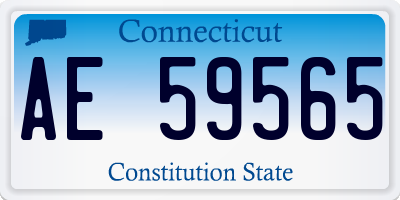 CT license plate AE59565