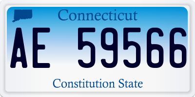 CT license plate AE59566