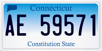 CT license plate AE59571