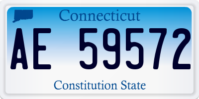 CT license plate AE59572