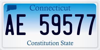 CT license plate AE59577