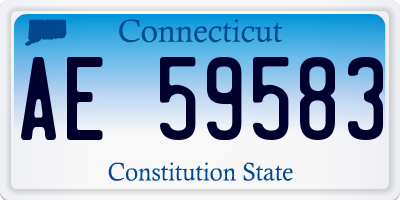 CT license plate AE59583