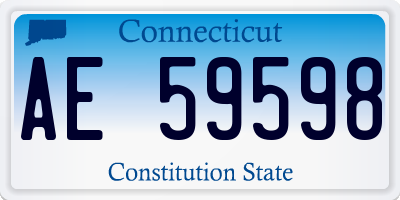 CT license plate AE59598