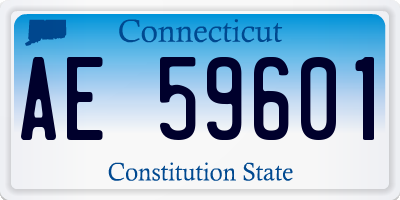 CT license plate AE59601