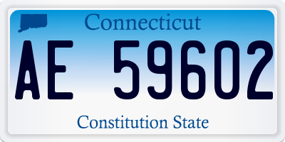 CT license plate AE59602