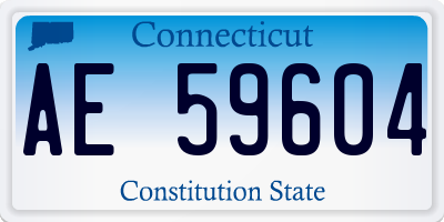 CT license plate AE59604