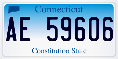 CT license plate AE59606