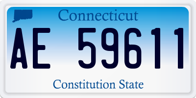 CT license plate AE59611