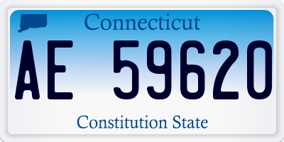 CT license plate AE59620