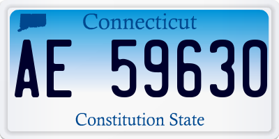 CT license plate AE59630
