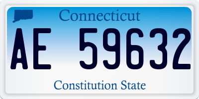 CT license plate AE59632