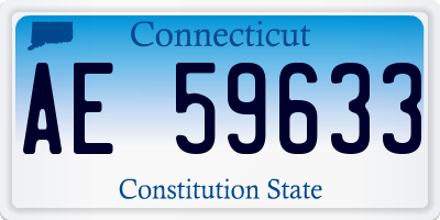 CT license plate AE59633