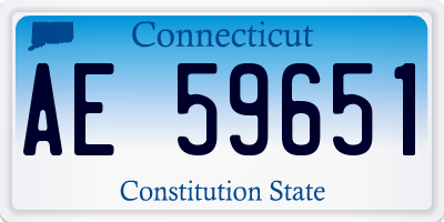CT license plate AE59651