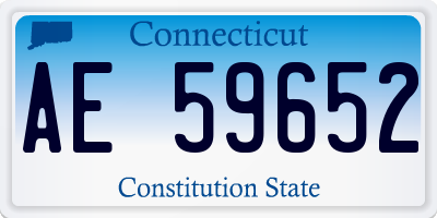 CT license plate AE59652