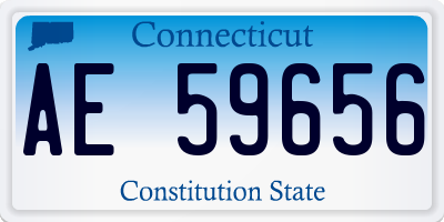 CT license plate AE59656
