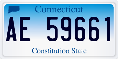 CT license plate AE59661