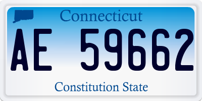 CT license plate AE59662