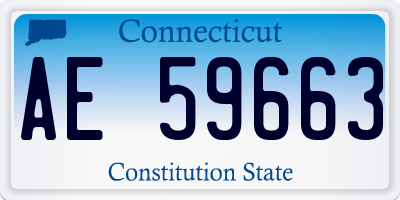 CT license plate AE59663